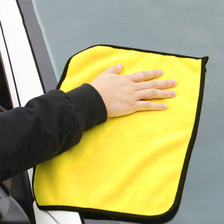 Car Wash Microfiber Towel Car Cleaning Drying Cloth Hemming Car