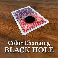 Morris8 Color Changing Black Hole Magic Tricks Card Vanishing Close Up Props Easy To Do Magician Illusion Gimmick