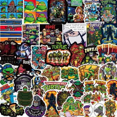 [COD] 50 pieces of cartoon Teenage Turtles mobile phone water cup notebook suitcase personalized creative waterproof decorative graffiti stickers
