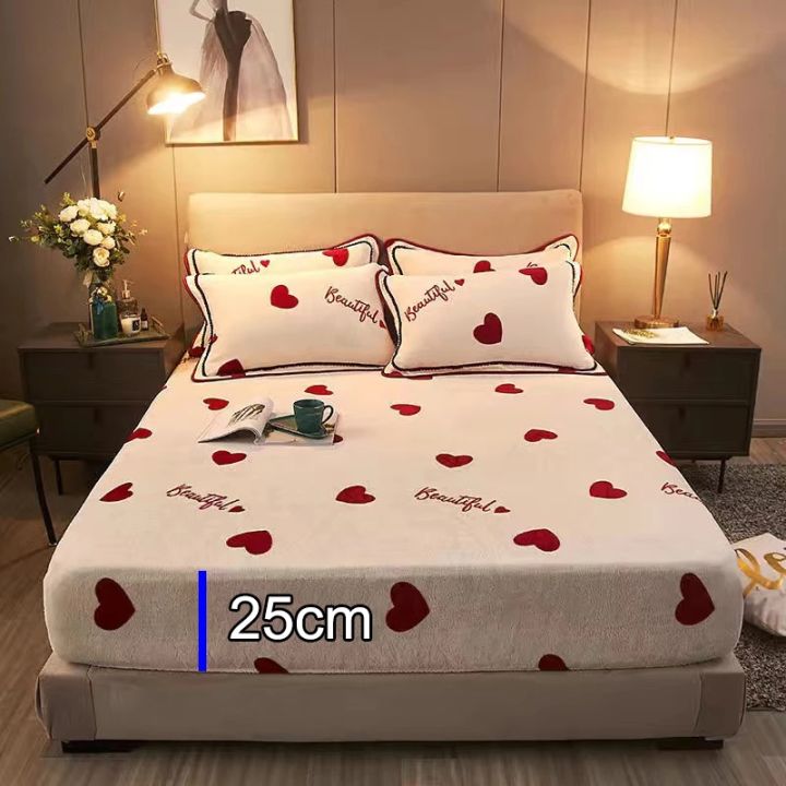 new-warm-universal-mattress-cover-mink-cashmere-thicken-sheets-bed-pillow-case-winter-fitted-sheets-bed-cover-protector