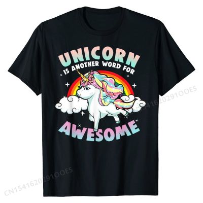 Awesome Unicorn Cute Unicorns Funny Quotes Humor Sayings T-Shirt DesignNormal Tops Shirt Popular Cotton Mens Tshirts