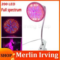 Merlin Irving Shop Full Spectrum 200 Led Grow Light Desk Clip Holder Leds Plant Growing Bulb Lamp for Plants Vegs Hydroponic System greenhouse