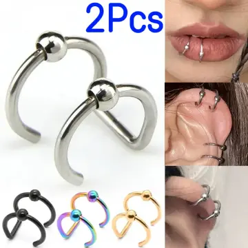 2Pcs Stainless Steel Internally Thread Zircon Opal Stone Ear Helix Tragus  Barbell Piercing Labret Stud Lip Rings Sexy Girls Jewelry 16G | Wish