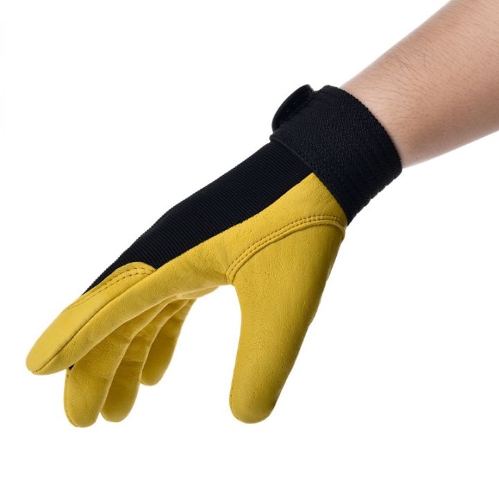 1pair-leather-gloves-wear-resistant-driving-working-repair-safe-men-clothing-accessories