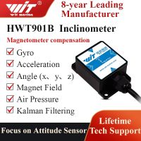 ไจโรสโคป 9 แกน HWT901B เกรดทหาร + มุม (ความแม่นยํา XY 0.05 °) + เข็มทิศดิจิตอล + ความดันอากาศ + ระดับความสูง การชดเชยแมกนีโตมิเตอร์