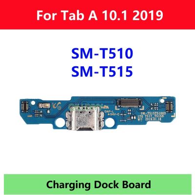 บอร์ดท่าเรือตัวต่อที่ชาร์ท USB ช่องเสียบชาร์จ Samsung สายเคเบิ้ลยืดหยุ่นสำหรับ Galaxy Tab A 10.1 2019 SM-T510 T510ซ่อมชิ้นส่วน T515