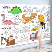Children s Drawing Roll DIY Sticky Graffiti Scroll Color Filling Paper