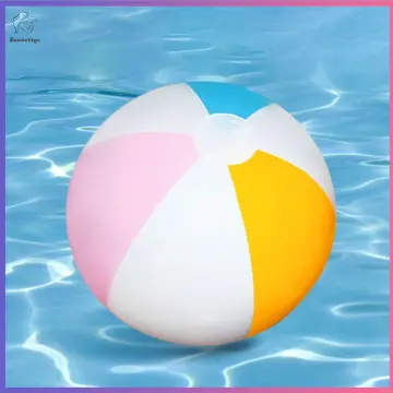 Inflatable Multicoloured Rainbow Blow Up Beach Balls for The Pool