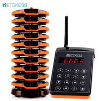 Retekess TD156 Pagers สำหรับร้านอาหาร,เพจเจอร์แบบไร้สายระบบ IP67กันน้ำ Buzzer,หมดเวลาการแจ้งเตือน,10 Beepers สำหรับ Clinic,รถบรรทุกอาหาร,สำนักงานแพทย์