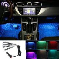 【CC】 Car  Foot Ambient 4 in1 or 2 1 Strip Atmosphere Interior 12-24V USB