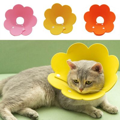 【DY】Flower Shaped Cat Recovery Collar Elizabethan Collar Wound Healing Protective Cone For Kitten Puppy Anti-Lick Surgery Pet Cats