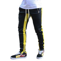 Spring And Autumn Mens Sports Casual Pants European And American Low Leg Zipper Full Length Sweatpants S-3XL