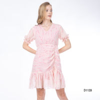 VERONIQA Dress AM-D1128 by AMILA ชิฟฟอนอังโกร่า แขนสั้น IGPU23-5