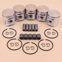 5 Setlot 42MM แหวนลูกสูบชุดตลับลูกปืน untuk Husqvarna 445 445E Jonsered 2245 CS2245ชิ้นส่วน CS2245Sinsaw 544088403