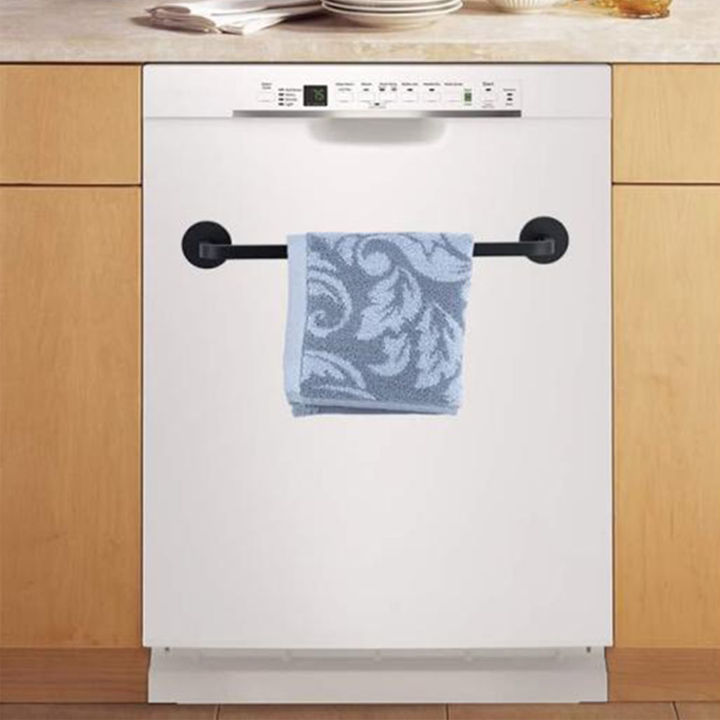 ตู้เย็นแม่เหล็กราวผ้าขนหนูตู้เย็นอลูมิเนียมที่แขวนผ้าขนหนูสำหรับเตาตู้เย็นเครื่องล้างจาน