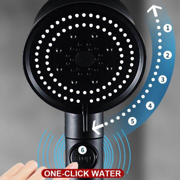 shower-head-water-saving-5-modes-adjustable-high-pressure-showerhead-handheld-spray-nozzle-bathroom-accessories-5colors-by-hs2023