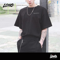 9.9 SALE  ® Oversize Long รุ่น Social Dis-Thai-Sing ( สกรีนนูน ) สีดำ เสื้อยืดโอเวอร์ไซส์ M L / OL