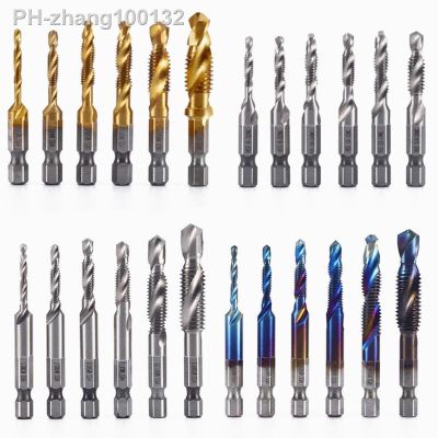 M3-M10 Screw Tap Drill Bits Hss Taps Countersink Deburr Set Metric Combination Bit High Speed Steel 1/4 IN Quick Change Hex