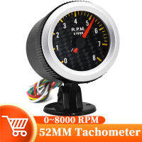 52มิลลิเมตรรถตัวชี้ T Achometer 0-8000รอบต่อนาทีกับผู้ถือถ้วย Tacho เมตรสีแดงแสงไฟ Led พอดี68กระบอกสำหรับรถแข่ง12โวลต์