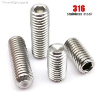 1/10/50X M3 M4 M5 M6 M8 M10 DIN916 316 A4-80 Marine Grade Stainless Steel Allen Hexagon Hex Socket Cup Point Set Screw Grub Bolt