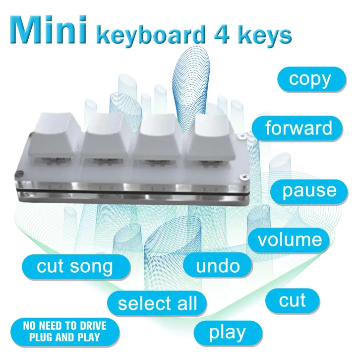 Keypad Mini Keyboard 4 Keys Copy And Paste OneKey Shortcuts SayoDevice