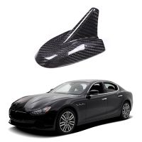 For Maserati Ghibli 2014-2019 Real Carbon Fiber Car Roof Shark Fin Antenna Trim Cover Car Styling