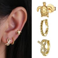 [COD] Tortoise Stud Hoop Earrings Cold Ear Set Jewelry Sets for 925 Sterling Jewel Gifts 2021