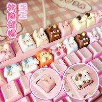 （Miss qis keycap）อะนิเมะการ์ตูนเกม Kabi ดาวนุ่มเครื่องปั้นดินเผาปุ่มกดสามมิติ Handmadecute ของขวัญวิศวกรรมแป้นพิมพ์ ESC ปุ่มกด