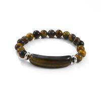 【YF】℗►┅  Tiger Stone Buddha Bead Rectangle Bar Men Reiki Healing Bangles Jewelry