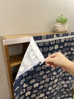 【LZ】 Self-adhesive Velcros Half Curtain Door Partition Short Occlusion Cotton Linen Dust Cover Cloth Kitchen for Shoes Rack Cabinet