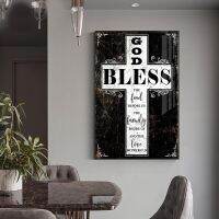 ▼ Christian The Lord Prayer ภาพวาดผ้าใบ Wall Art Religious Cross Letter Vintage โปสเตอร์และภาพพิมพ์สำหรับตกแต่งห้องนั่งเล่น