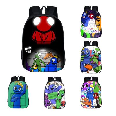 Roblox Rainbow Friends Backpack for Women Men Student Large Capacity Breathable print Personality Multipurpose Bags
