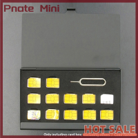 Pnate 12-Slots-NANO + 1-สล็อตการ์ด-Pin อะลูมิเนียมแบบพกพาใส่ซิมการ์ดไมโครการ์ดนาโนที่เก็บการ์ดหน่วยความจำกล่องที่ใส่อุปกรณ์ป้องกัน