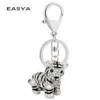 EASYA Creative Colorful Lovely Tiger Key Chains Gem Studded Luxury Pendant Key Holder Small Gifts for Friends Factory Wholesale