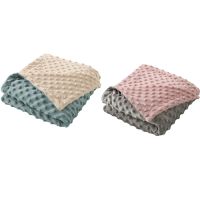 Minky ผ้าห่มรับขนมิงค์แบบนุ่มสองชั้น Swaddle Wrap Bedding 85DE