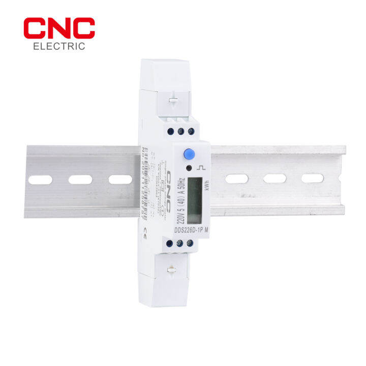 cnc-dds226d-1p-m-din-rail-เฟสเดียว-kwh-วัตต์ชั่วโมง-energy-meter-พร้อม-rs485-5-45-45a-สูงสุด220v-230v-50hz-60hz-แรงดันไฟฟ้า