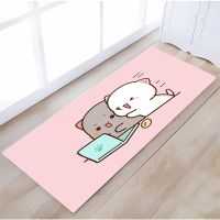 Long Hall Carpet Peach Mochi Cat Bedside Mat Floor Mats Area Rug Doormat Modern Home Decoration Soft Room Carpets Supernatural