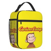 ۩ Curious George Resuable Lunch Boxes for Women Multifunction Monkey Thermal Cooler Food Insulated Lunch Bag Kids School Children