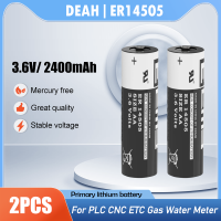 2ชิ้น3.6โวลต์2400มิลลิแอมป์ชั่วโมง ER14505 14505 AA หลักสำหรับ PLC CNC ปลุกกล้องก๊าซน้ำเมตรระบบรักษาความปลอดภัยแบตเตอรี่แห้ง