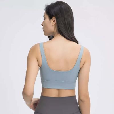 Zenyoga เสื้อ DEEP-U ยกทรงสำหรับใส่เล่นกีฬาโยคะสำหรับผู้หญิงชุดออกกำลังกายของสตรีป้องกันการแผ่นซับเหงื่อยกทรงออกกำลังกายยกทรงกีฬาด้านหลัง