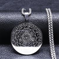 Seven Archangels Amulet Stainless Steel Necklaces Men Seal Of Salomon Talisman Christian Protection Jewelry Collar Hombre N1162