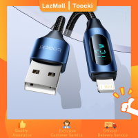 Toocki 2.4A LED จอแสดงผลดิจิตอลอย่างรวดเร็วสายชาร์จ USB เพื่อสายฟ้าสายเคเบิ้ลสำหรับ iPhone 13 12 Pro Max 11 XS XR