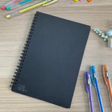 56K Black Paper Graffiti Notebook Sketch Book Diary Stationery For