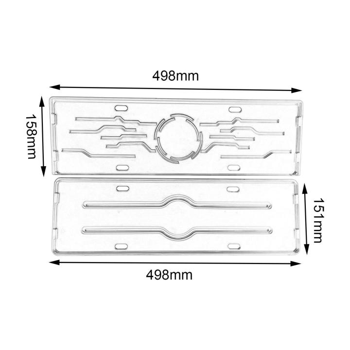 โครงกรอบป้ายทะเบียนแผ่นป้ายทะเบียนรถยนต์ด้านหลังด้านหน้า2ชิ้น-ccaire-สำหรับ-byd-han