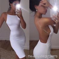 【hot】✇✲  Backless Bandage Evening Sleeveless Hollow out Waist Knee-Length Dresses Vestidos