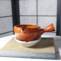 การินน้ำชาแบบด้าม Japanese tokoname kyusu teapot, ORENJI,งานดีมีตรา สวย สมบูรณ์แบบ น่าสะสม Made in Japan มีสกิดนิดที่ปาก