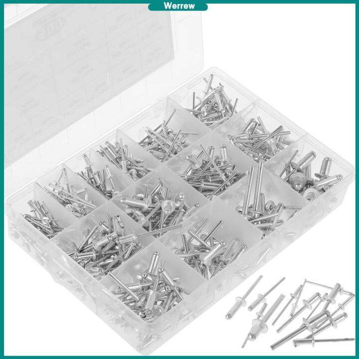 500Pcs Blind Rivets Set Aluminum Rivets Assortment Kit Premium