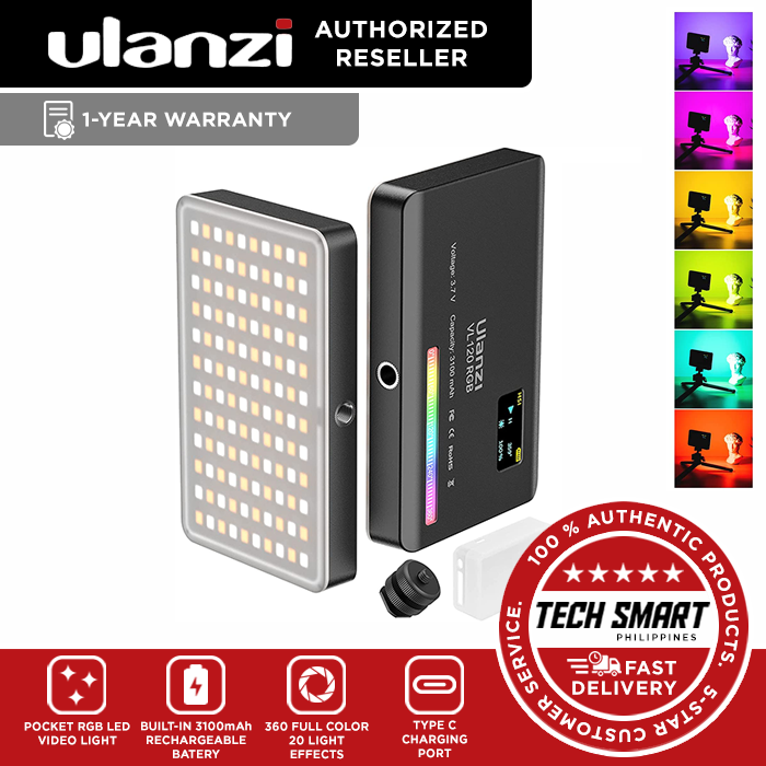 Luce LED Video ULANZI VL120 RGB - 2500K-9000K, CRI 95+, Batteria 3100mAh Per Fotografia E Video - Foto 6