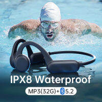 X18pro Bone Conduction หูฟัง IPX8 กันน้ำหูฟังว่ายน้ำ TWS บลูทูธไร้สายหูฟังกีฬาพร้อมไมโครโฟน 32G หน่วยความจำ MP3 เครื่องเล่นเพลงกีฬากลางแจ้ง,เดินป่า