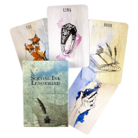 Scrying Ink Lenormand สำรับไพ่ oracle Cards Family Party Game Fortune Telling Tarot Deck-Cgefeng